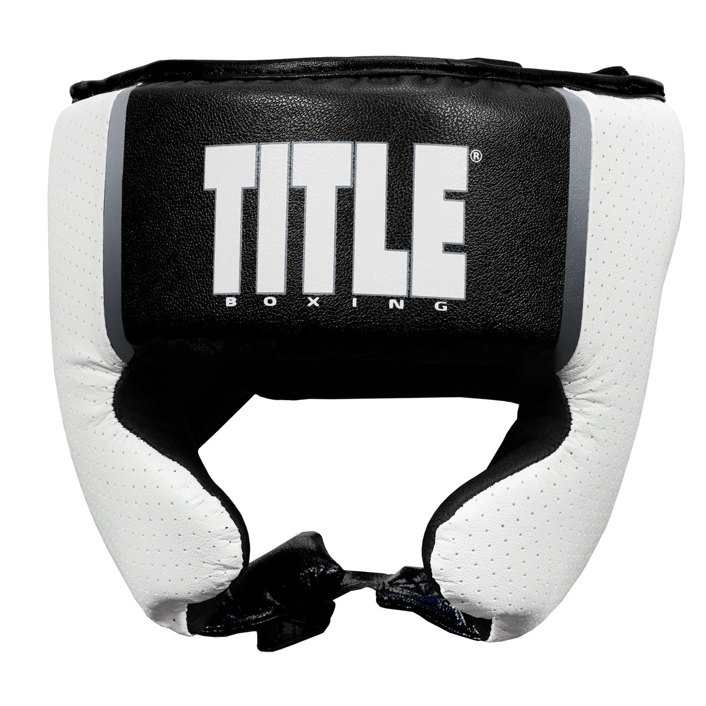 variant:black::TITLE Boxing Aerovent Elite USA Boxing Competition Headgear – With Cheeks front view