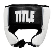 variant:black::TITLE Boxing Aerovent Elite USA Boxing Competition Headgear – With Cheeks front view