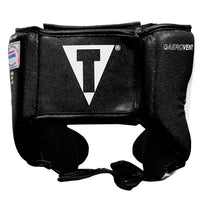 variant:black::TITLE Boxing Aerovent Elite USA Boxing Competition Headgear – With Cheeks back view