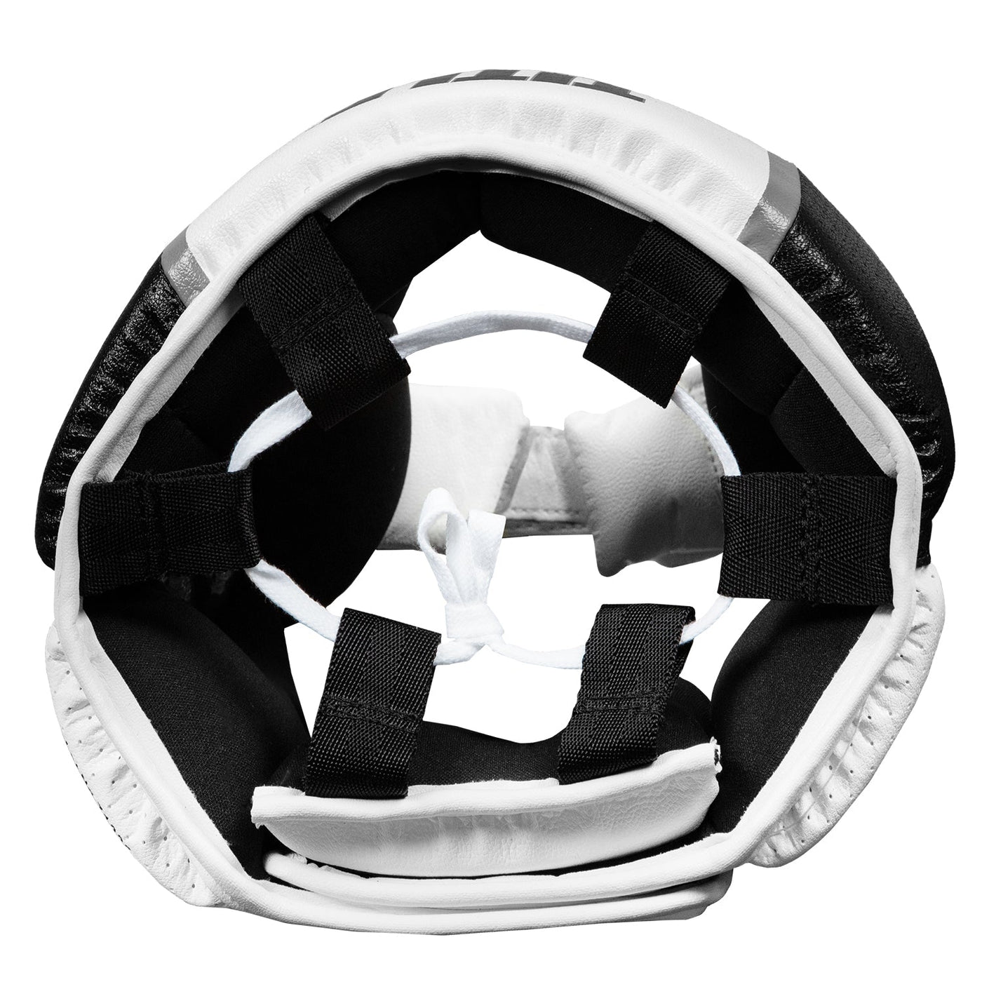 variant:white::TITLE Boxing Aerovent Elite USA Boxing Competition Headgear – With Cheeks top view