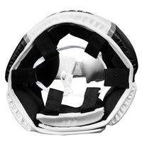variant:white::TITLE Boxing Aerovent Elite USA Boxing Competition Headgear – With Cheeks top view