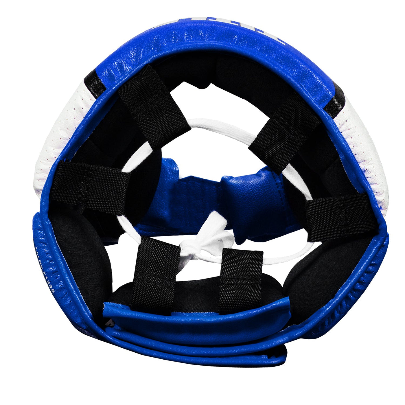 variant:blue::TITLE Boxing Aerovent Elite USA Boxing Competition Headgear – Open Face top view