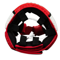 variant:red::TITLE Boxing Aerovent Elite USA Boxing Competition Headgear – Open Face top  view