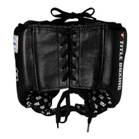 variant:blank black::TITLE Boxing USA Boxing Competition Headgear - With Cheeks back view