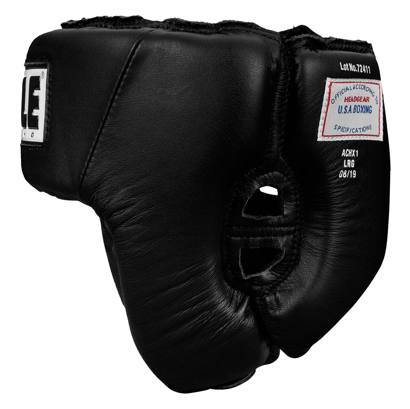 variant:black::TITLE Boxing USA Boxing Competition Headgear - Open Face side view