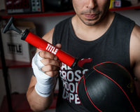 variant:lifestyle::TITLE Boxing Air Pump showing how to enter the needle