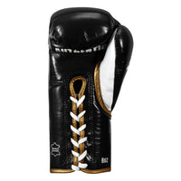 variant:Black/White/Gold::TITLE Boxeo Pro Fight Gloves back view