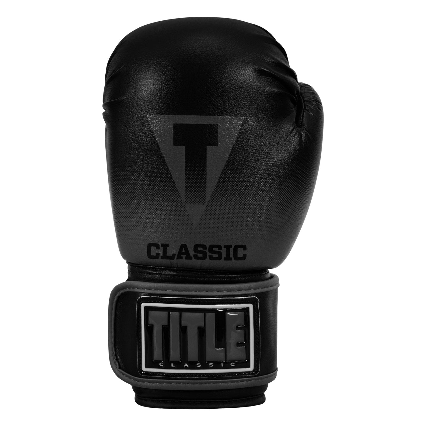 variant:Black/Dark Grey::TITLE Classic Crusade Boxing Gloves front view