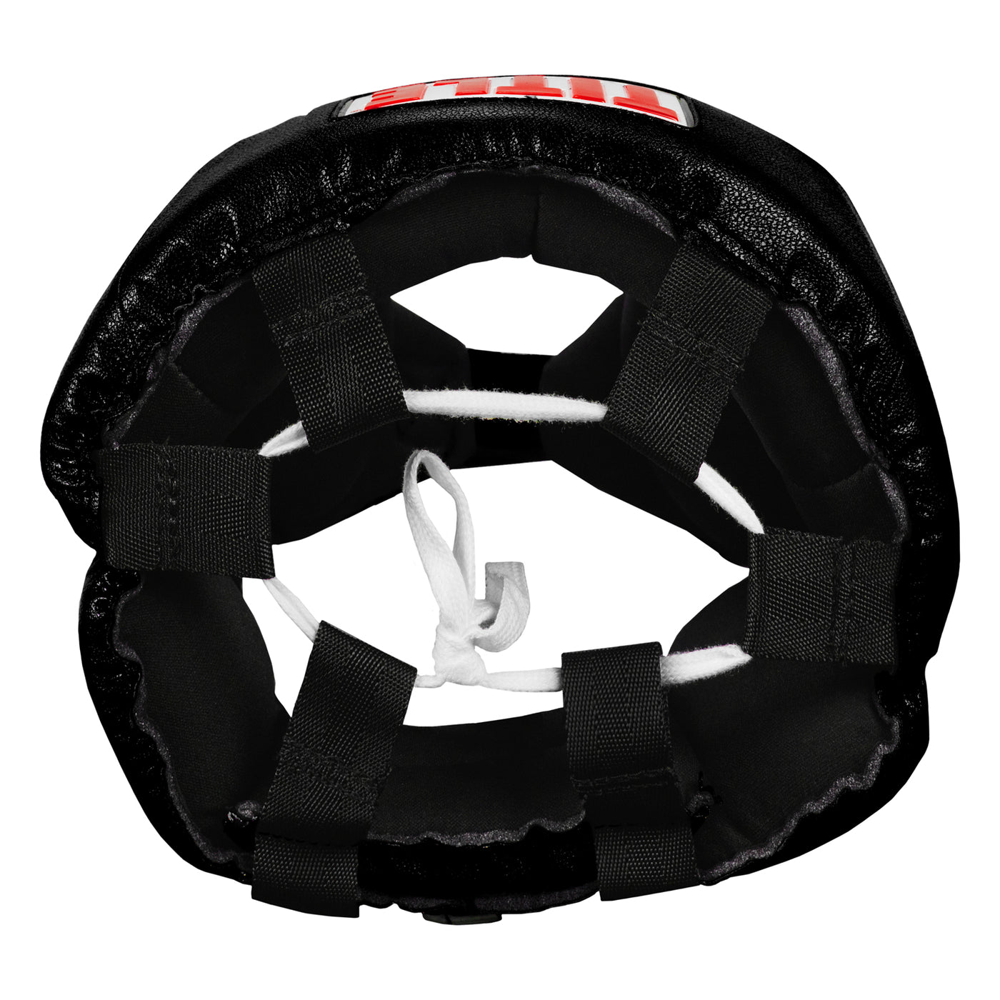variant:black::TITLE Classic USA Boxing Competition Headgear- With Cheeks bottom view