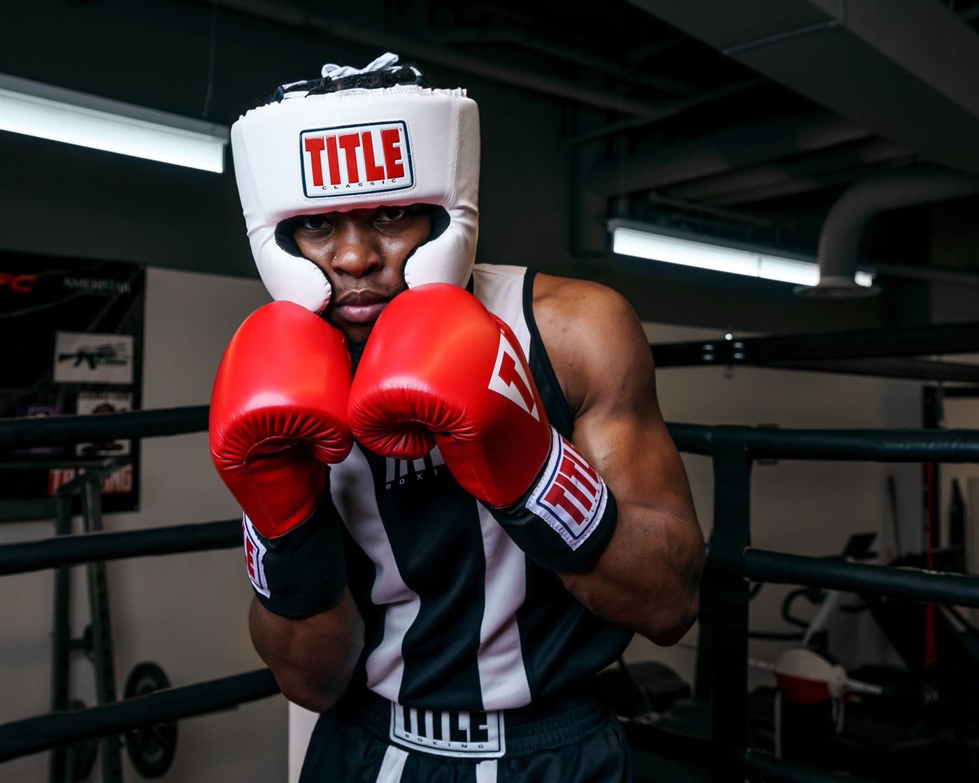 variant:white::TITLE Classic USA Boxing Competition Headgear-With Cheeks guy in ring