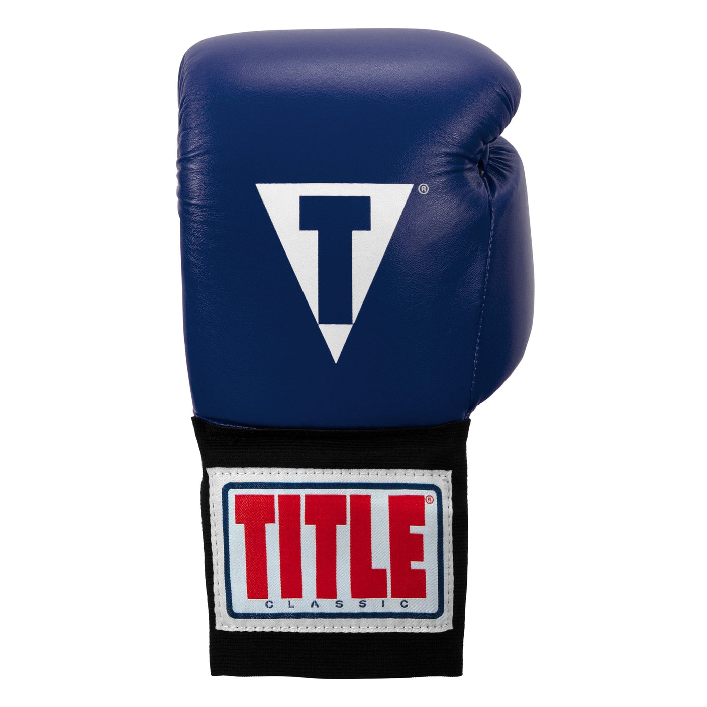 variant:blue::TITLE Classic USA Boxing Competition Gloves - Elastic front view