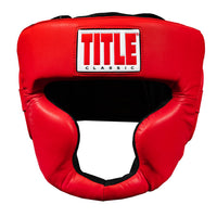 variant:Red/Black::TITLE Classic Full Coverage Training Headgear 2.0 front view