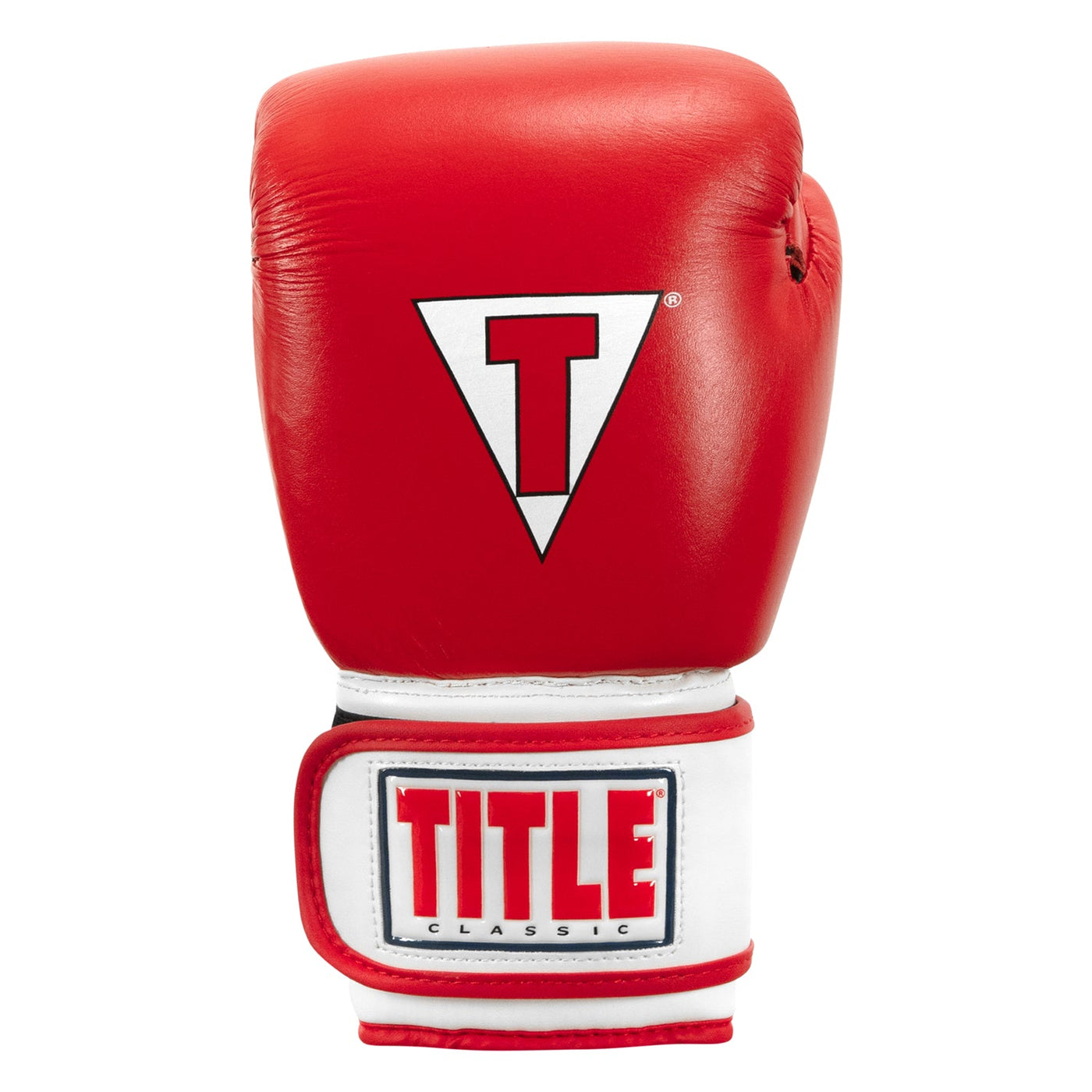 variant:red/white/black::TITLE Classic Leather Super Bag Gloves 2.0 front view