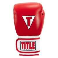 variant:red/white/black::TITLE Classic Leather Super Bag Gloves 2.0 front view