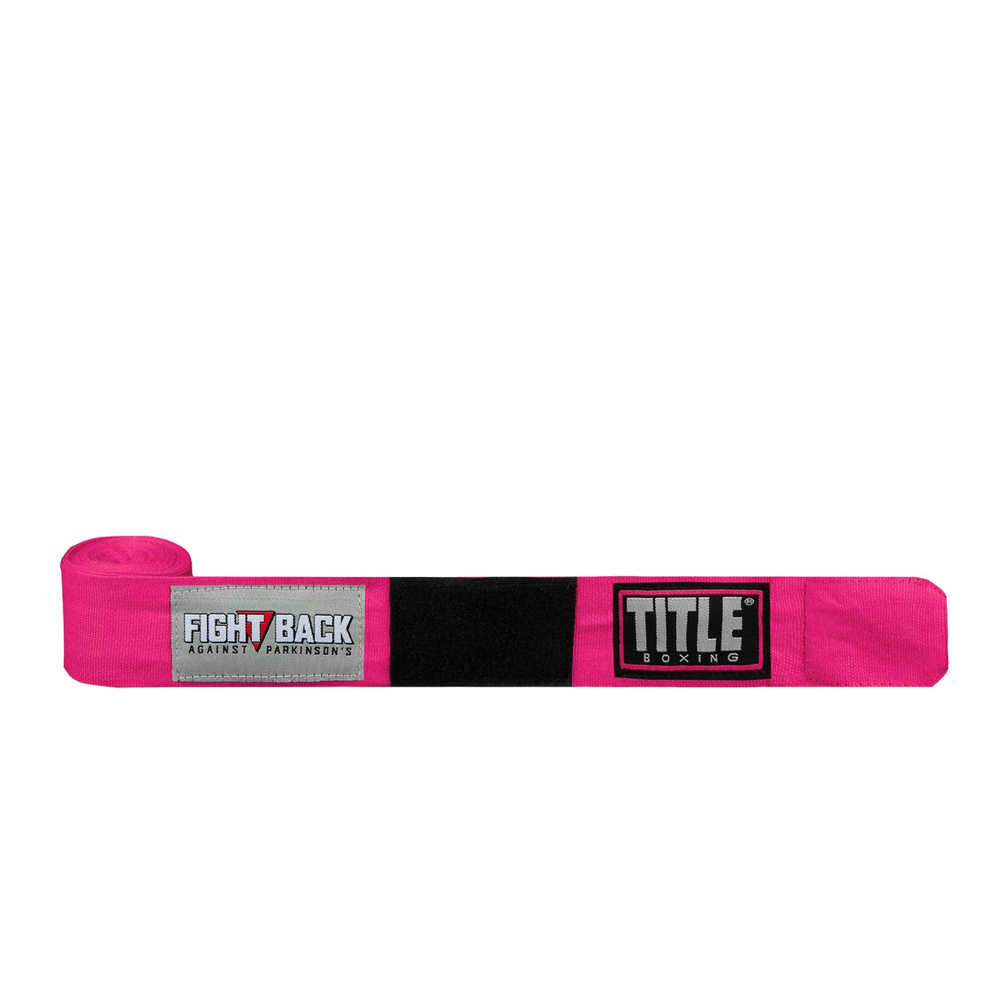 variant:Pink::TITLE Boxing Fight Back Semi-Elasitc Hand Wraps front view
