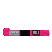 variant:Pink::TITLE Boxing Fight Back Semi-Elasitc Hand Wraps front view
