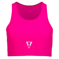 variant:pink::TITLE Boxing Pro Compression Ascent Sports Bra bottom T for front 