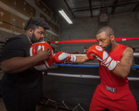 variant:red/white::TITLE Boxing Fighting Fresh Punch Shield guy punching punch shield