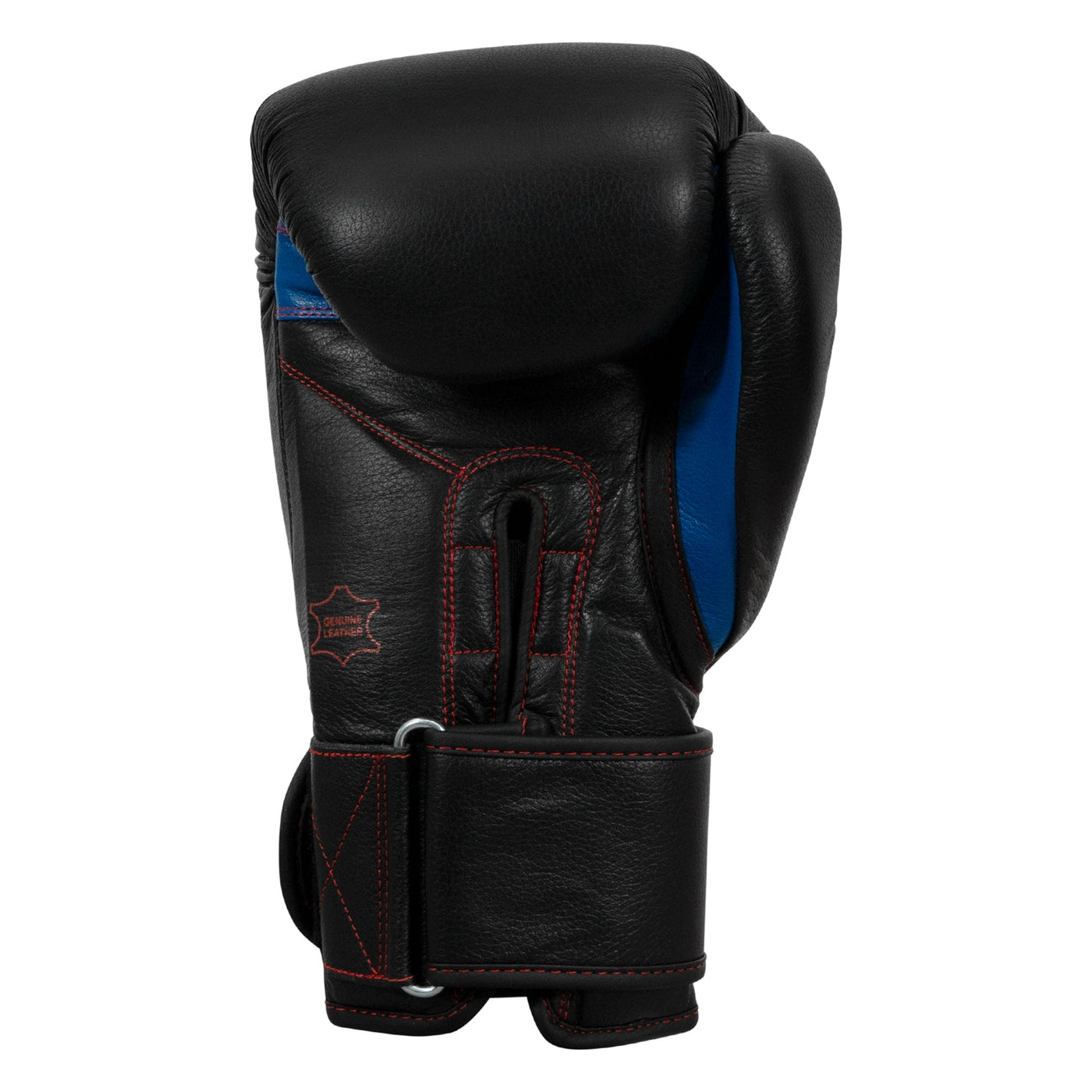 variant:black::Fighting Leather Heavy Bag Gloves back view