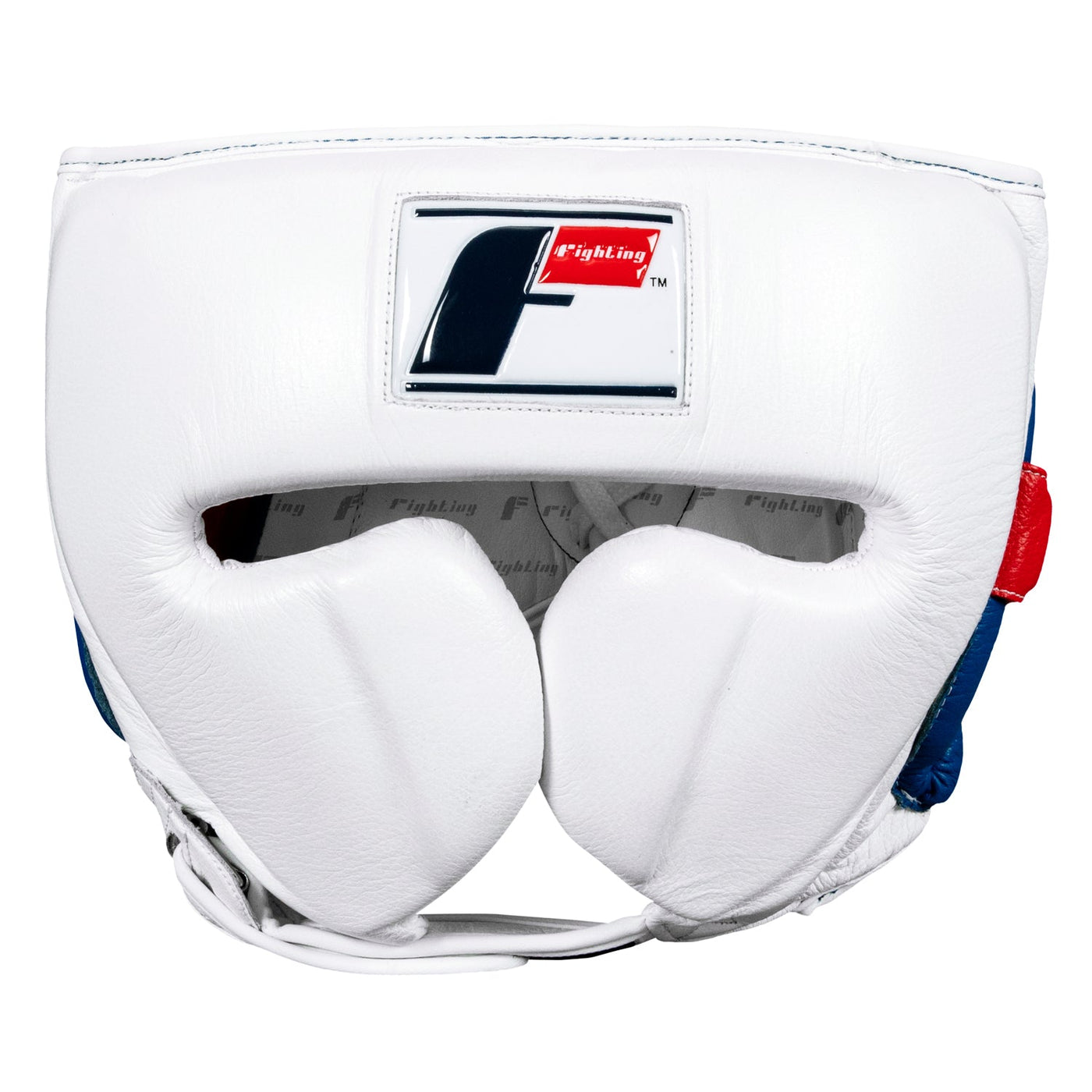 variant:white::Fighting Leather Sparring Headgear front view