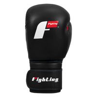 variant:black::Fighting Leather Training Gloves third view