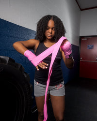 variant:Pink::Fighting Semi-Elastic 180" Hand Wraps