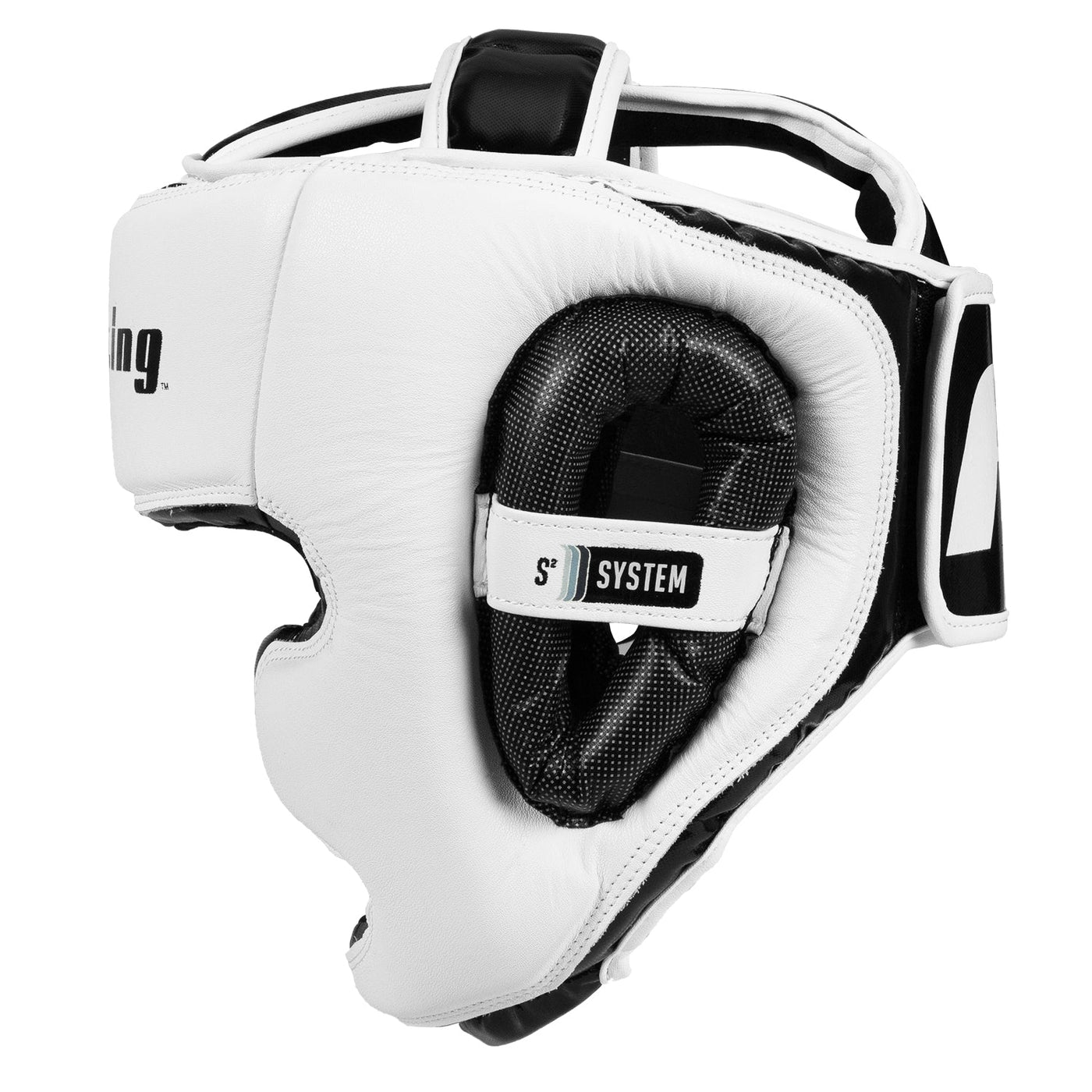 variant:White/Black::Fighting S2 GEL Power Full Training Headgear side view