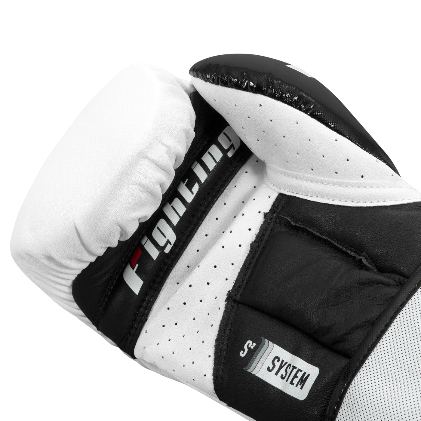 variant:White/Black::Fighting S2 GEL Power Sparring Gloves hand view