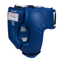 variant:blue::Fighting USA Boxing Competition Open Face Headgear side view