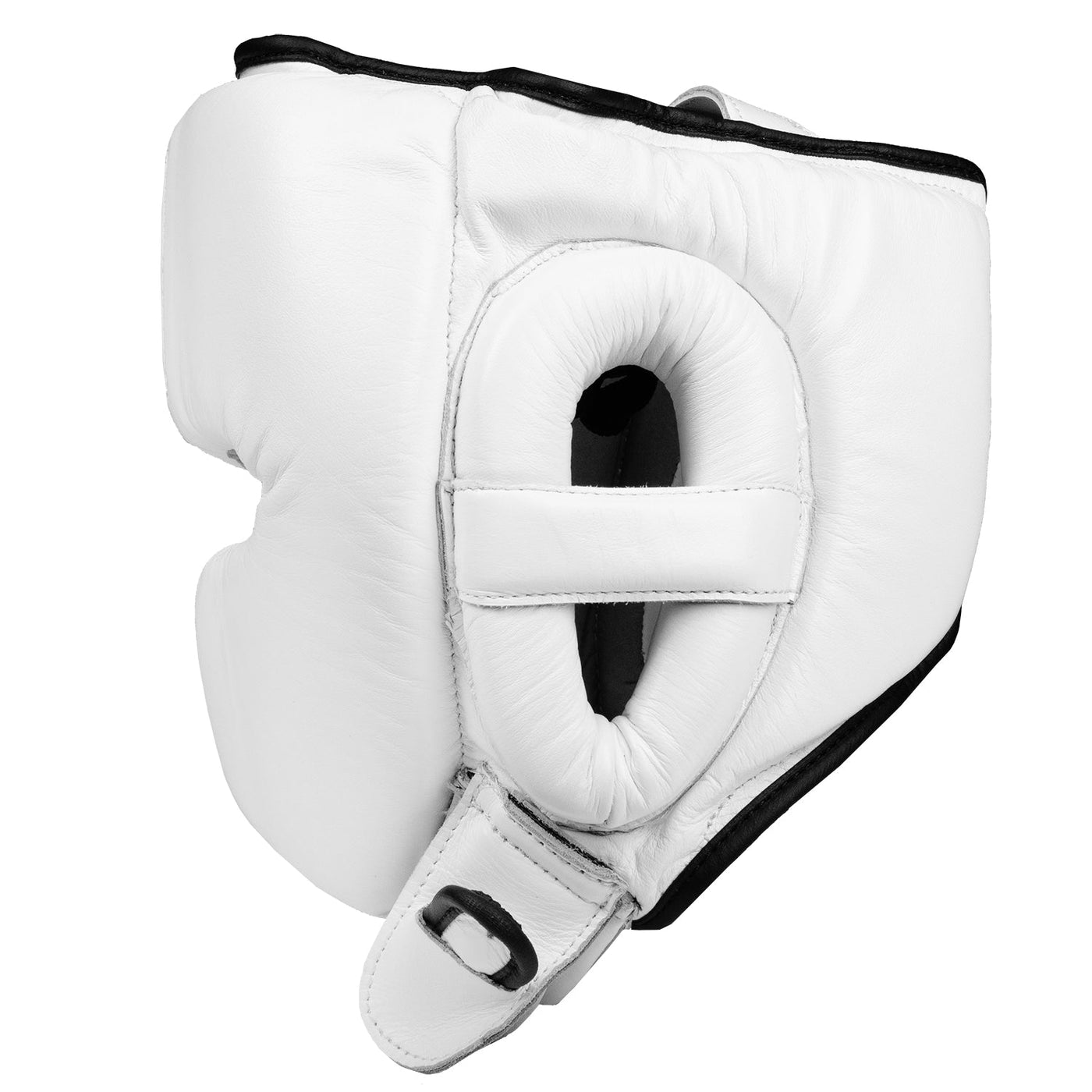 variant:White::TITLE Boxing Leather Sparring Headgear front view