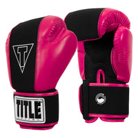variant:black/hot pink::TITLE Boxing Gel Washable Fitness Gloves 3.0 side view