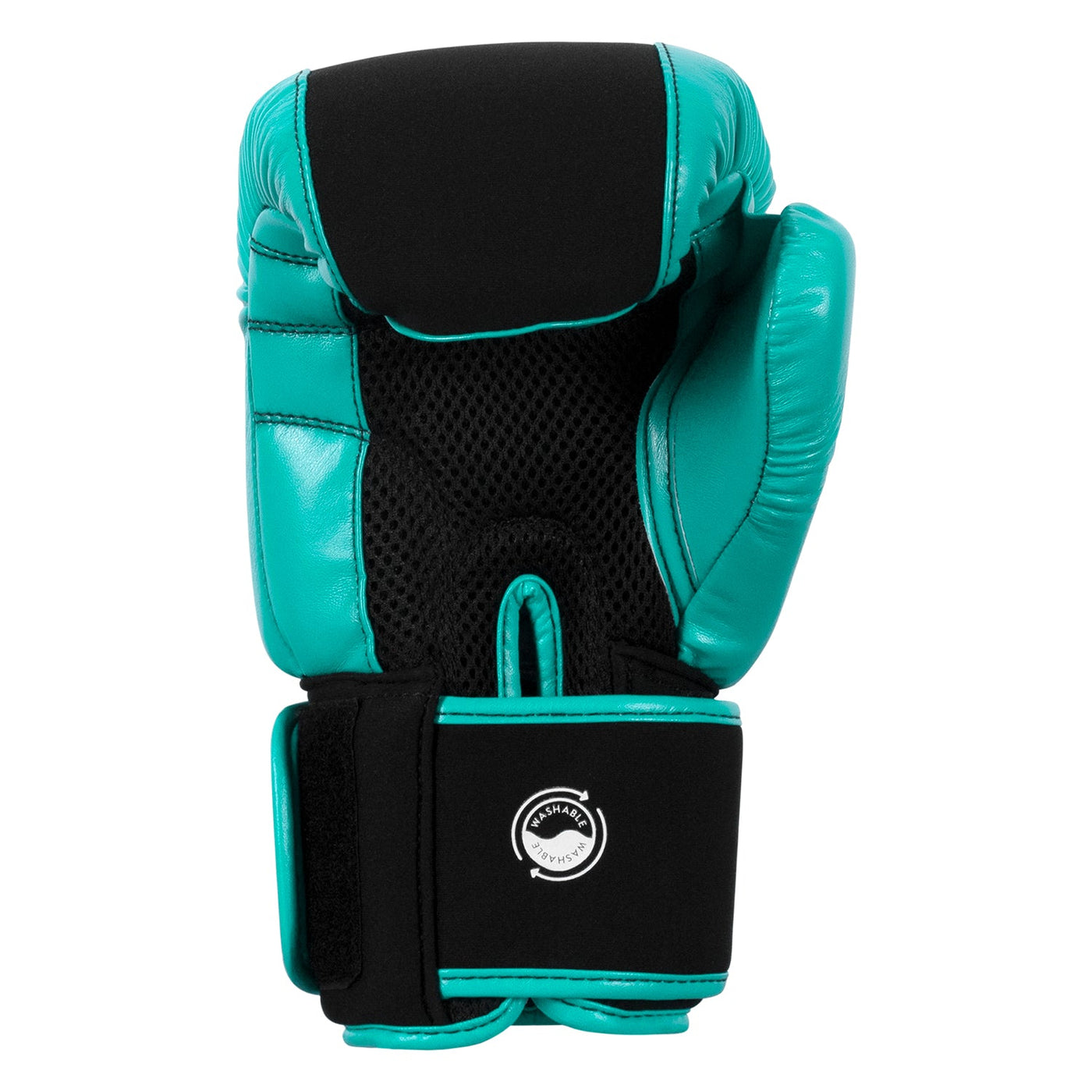 variant:Black/Turquoise::TITLE Boxing Gel Washable Fitness Gloves 3.0 back side