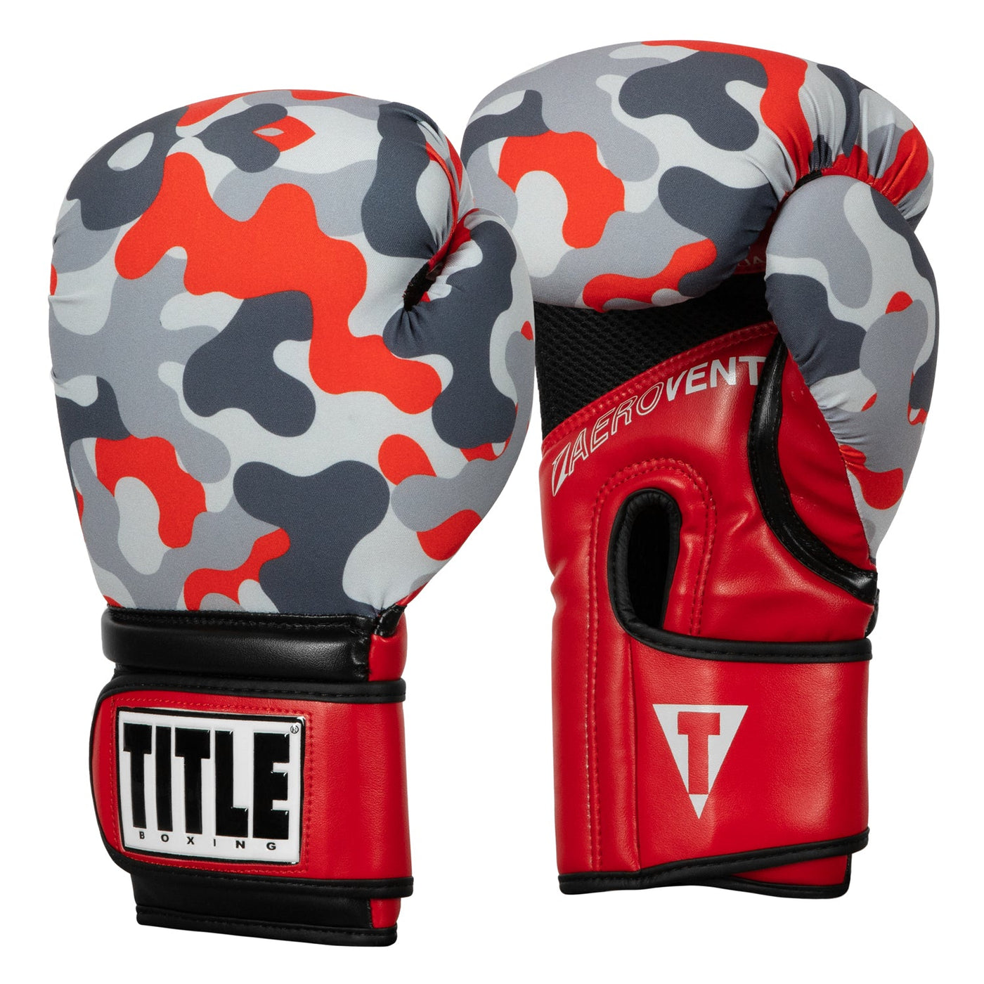 variant:grey/red::TITLE Boxing Infused Foam Camo Color Pop Bag Gloves side view
