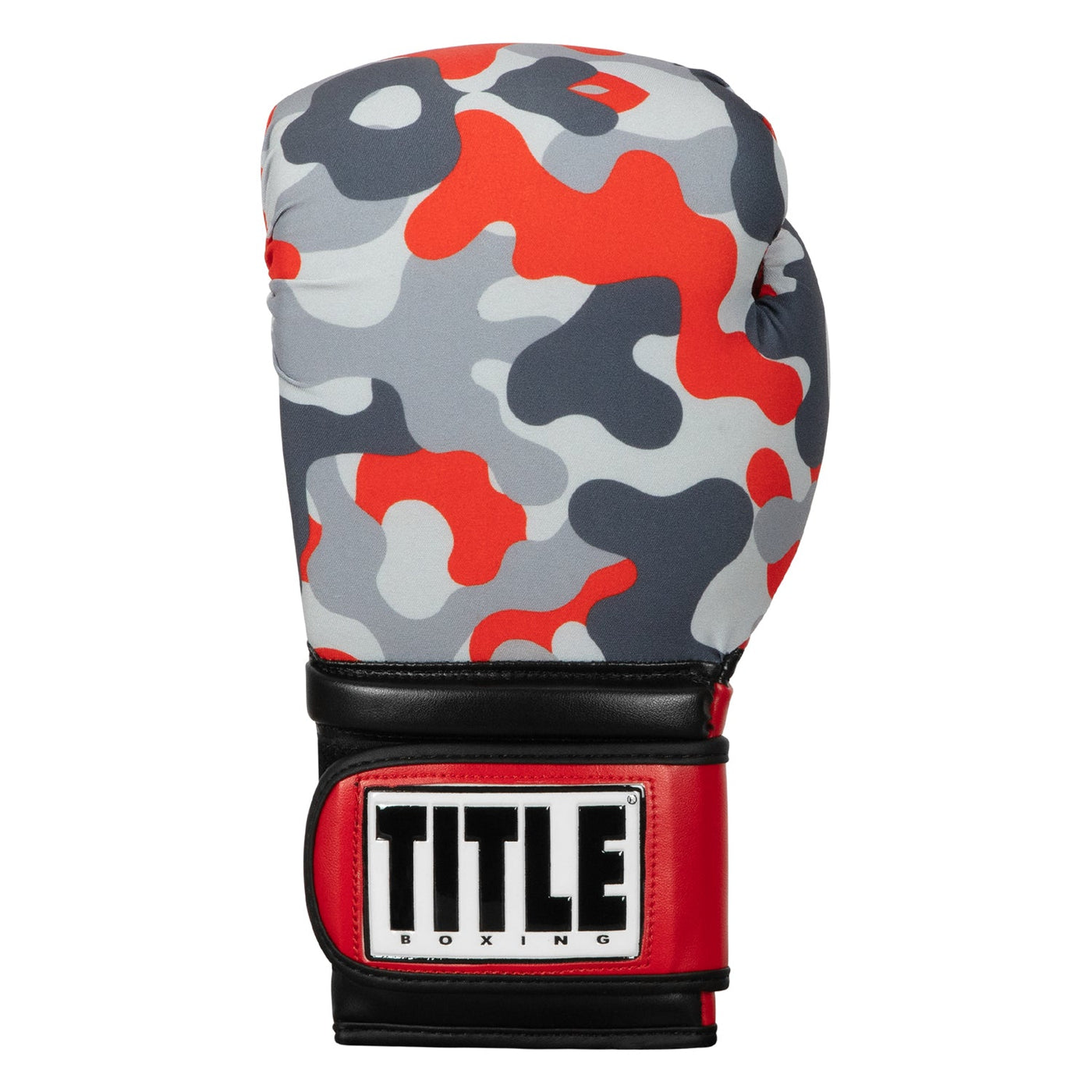 variant:grey/red::TITLE Boxing Infused Foam Camo Color Pop Bag Gloves single view