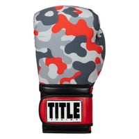 variant:grey/red::TITLE Boxing Infused Foam Camo Color Pop Bag Gloves single view
