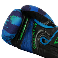 variant:Blue/Green::TITLE Boxing Infused Foam Electric Bag Gloves palm view