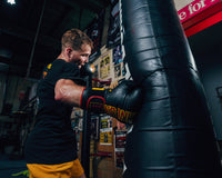 variant:black/red::KRONK Boxing Leather Bag Gloves kid right hook