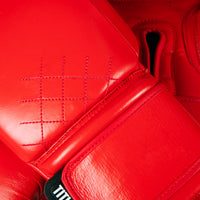 variant:red::TITLE Boxing Ko-Vert Bag Boxing Gloves closeup of stitching