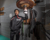variant:lifestyle::TITLE Boxing Pro Speed Bag Platform Bundle in the gym
