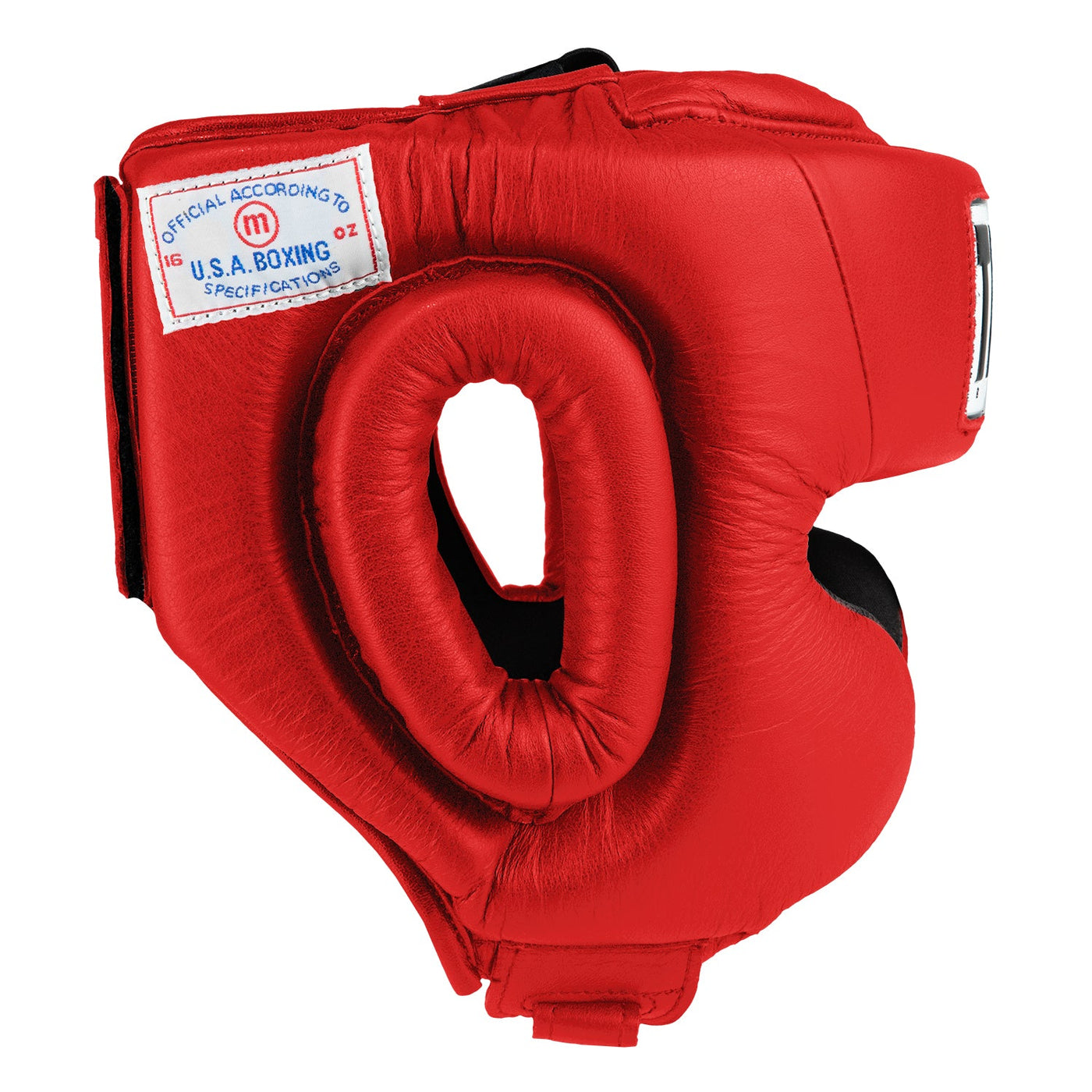 variant:red::TITLE Boxing USA Boxing Masters Competition Headgear side view