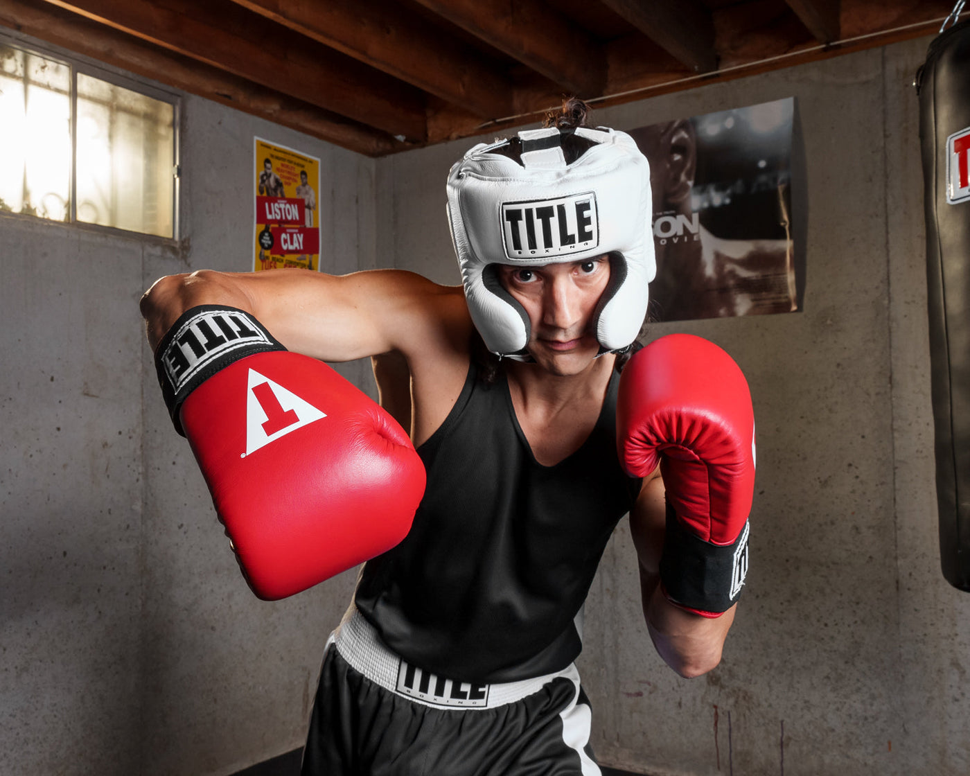 variant:white::TITLE Boxing USA Boxing Masters Competition Headgear boxing right jab