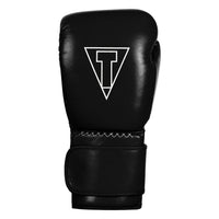 variant:black::TITLE Boxing Momentum Pro Training Gloves single glove back view