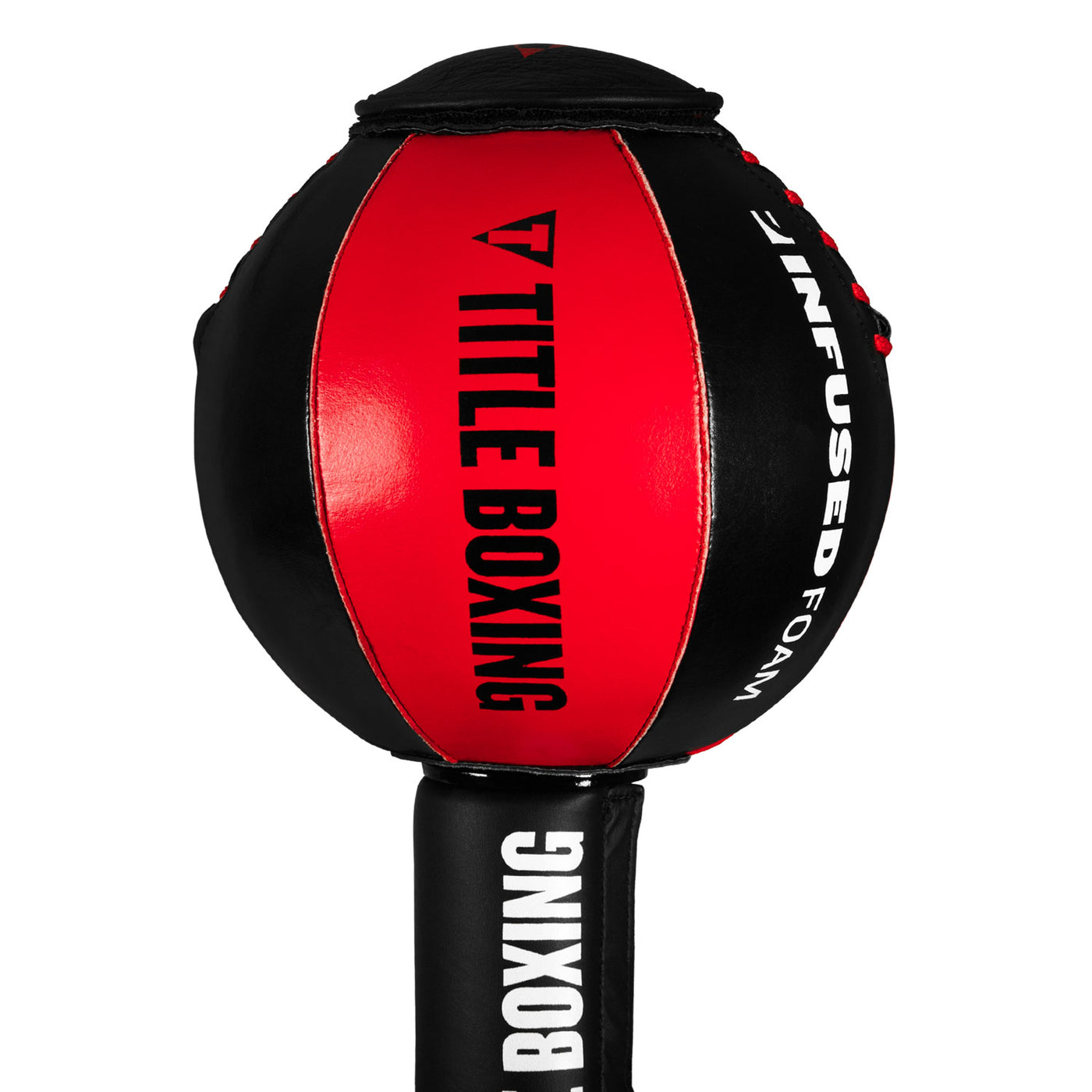 variant:lifestyle::TITLE Boxing Made in the USA Deluxe King Cobra Reflex Bag closeup of ball