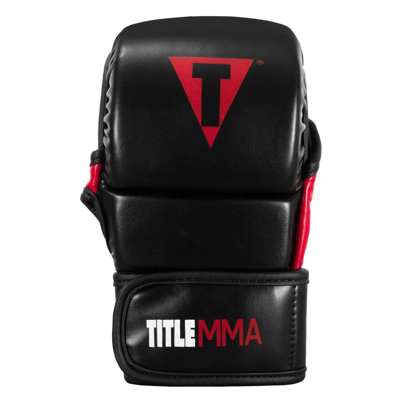 variant:Black/Red::TITLE MMA Sparring Gloves front view