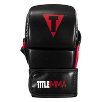 variant:Black/Red::TITLE MMA Sparring Gloves front view
