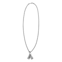 variant:silver::TITLE Boxing Gloves Necklace long front view