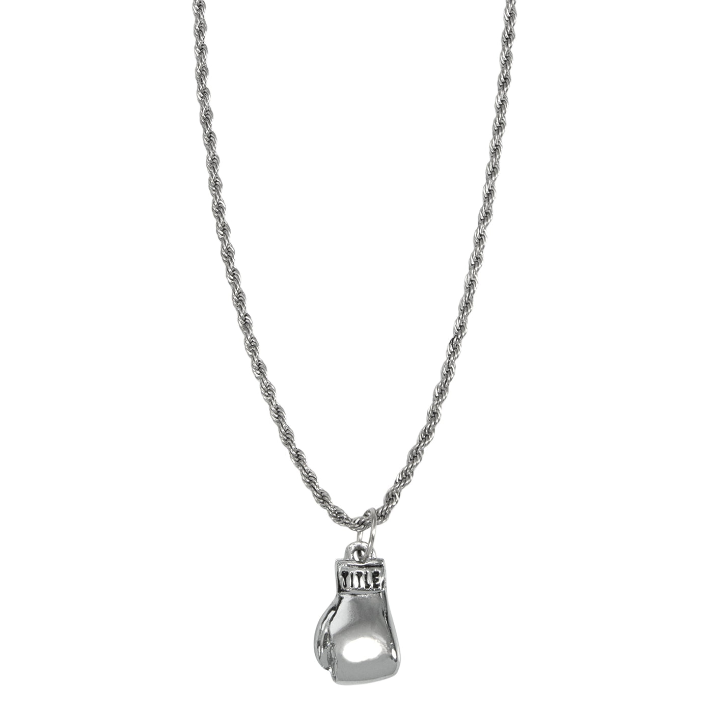 color:silver::TITLE Boxing Single Glove Necklace main view