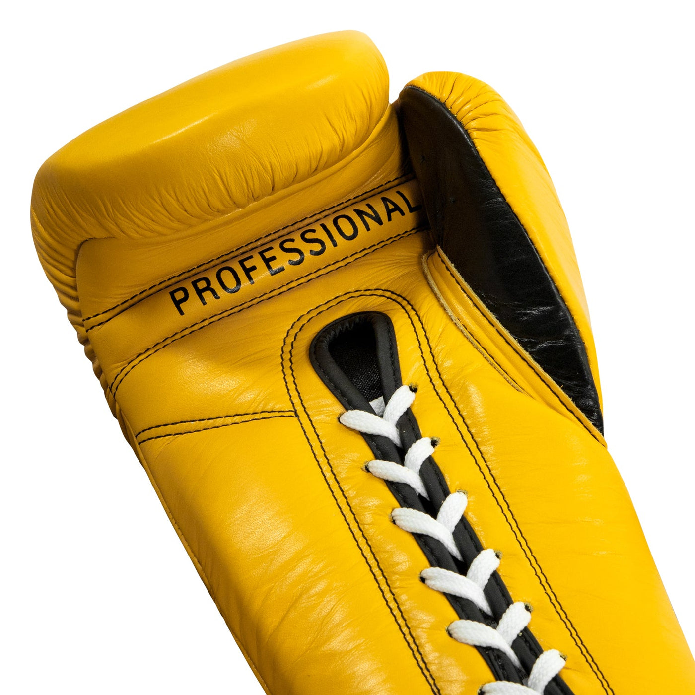 variant:Yellow/Black::Pro Mex Professional Lace Sparring Gloves V3.0 palm viwe