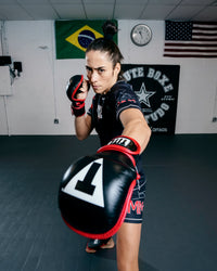 variant:Lifestyle::TITLE Boxing Square Punch and Kick Shield coach with boxer uppercut