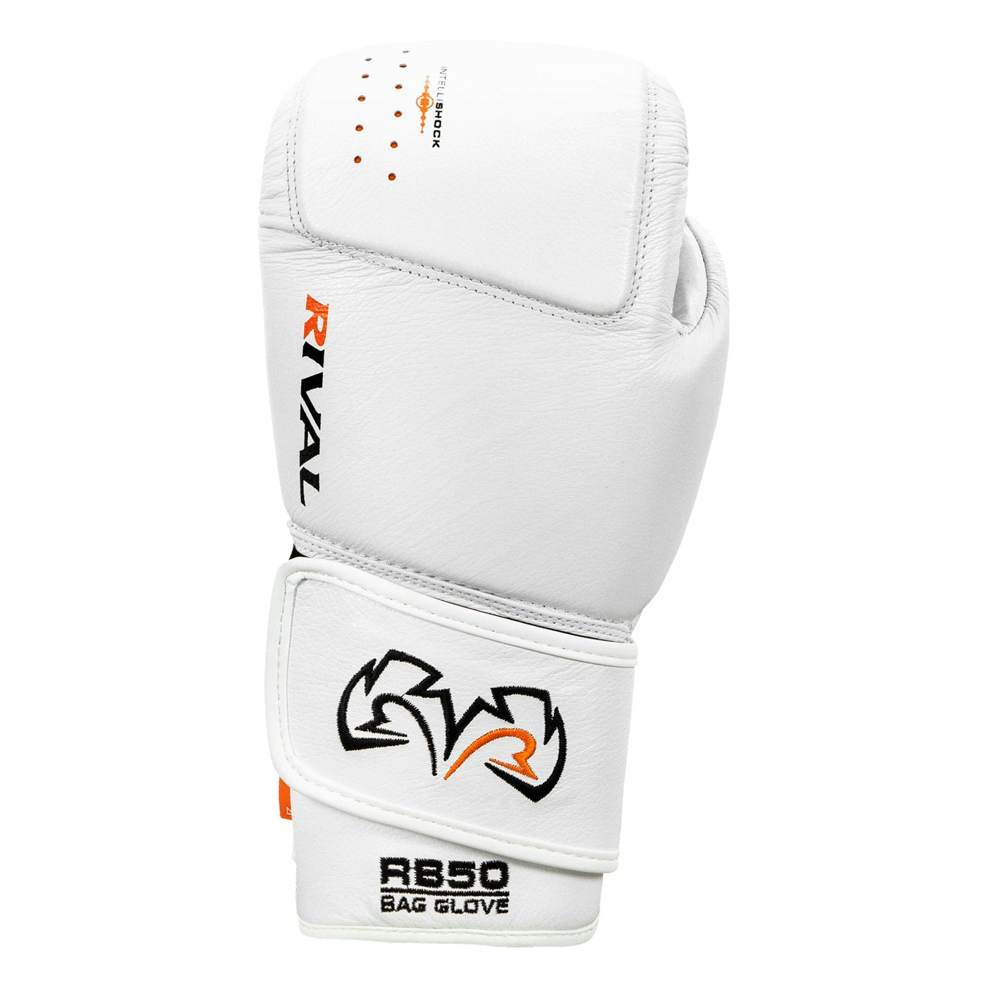 variant:white::Rival Boxing Intelli-Shock Leather Bag Gloves